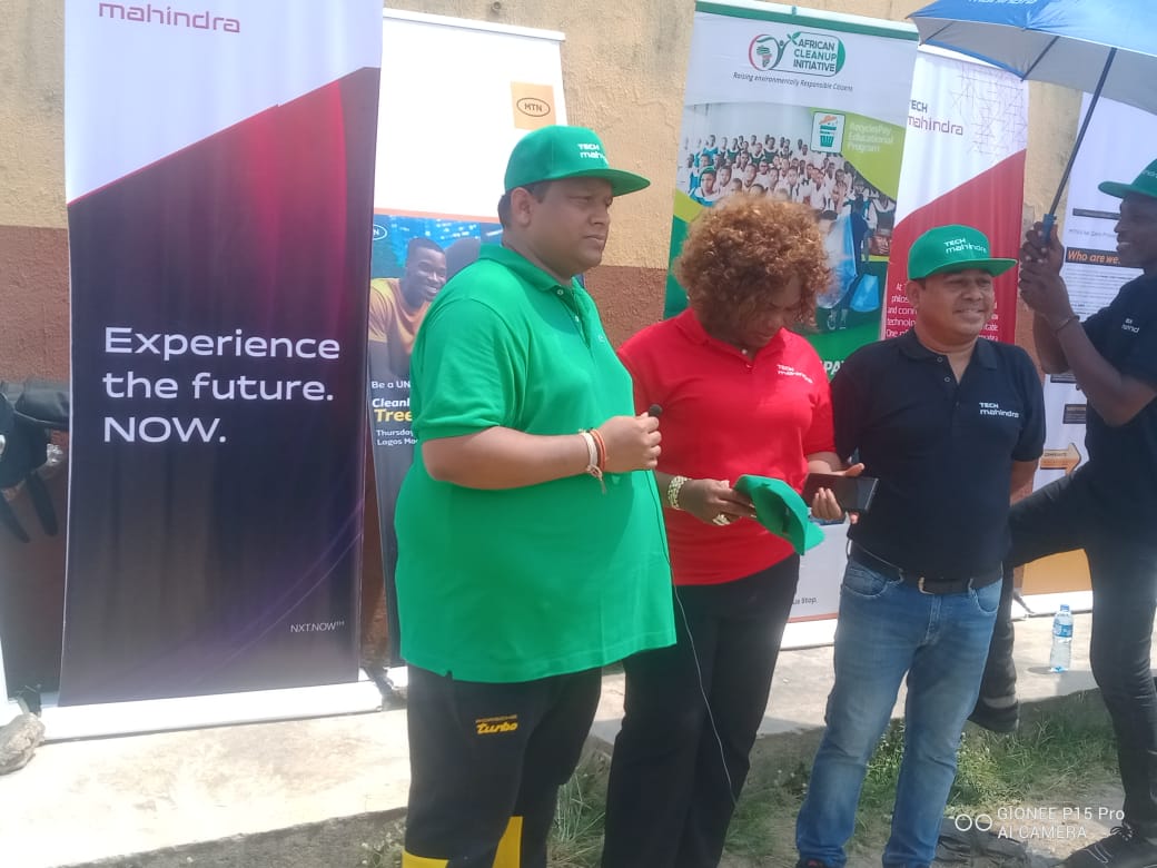 TECH Mahindra, MTN,  plant 40 trees at Lagos School