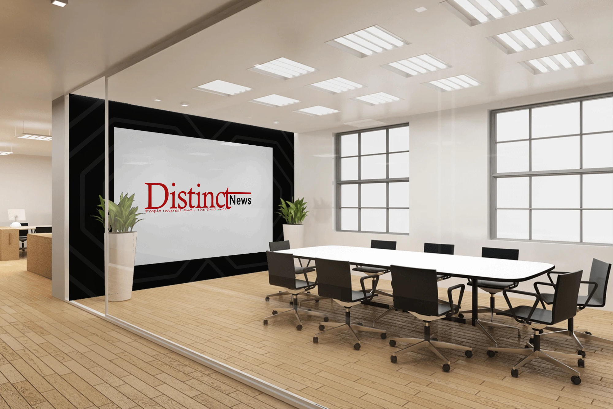 AI Designer-Indoor conference room cultural wall advertising wall background wall logo mockup