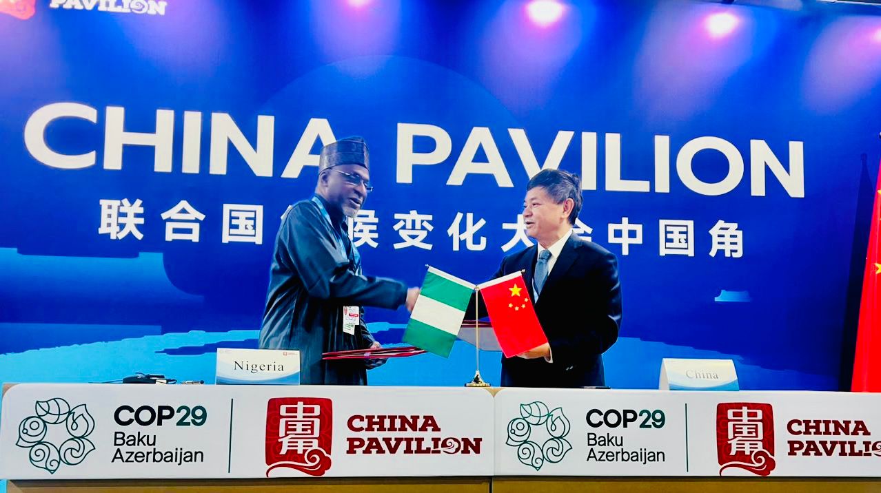 COP29: Nigeria Strengthens Partnership With China for Global Climate Action in Baku Azerbaijan